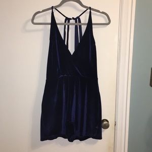 Blue Velvet Romper